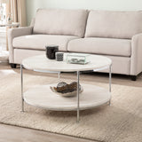 Sei Furniture Silas Round Faux Stone Cocktail Table Ck5740