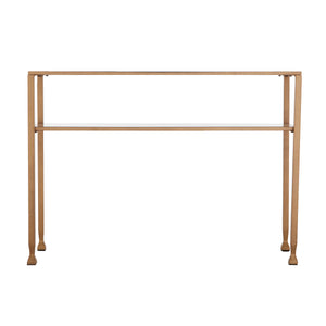 Sei Furniture Jaymes Gold Metal And Glass Console Table Ck5773