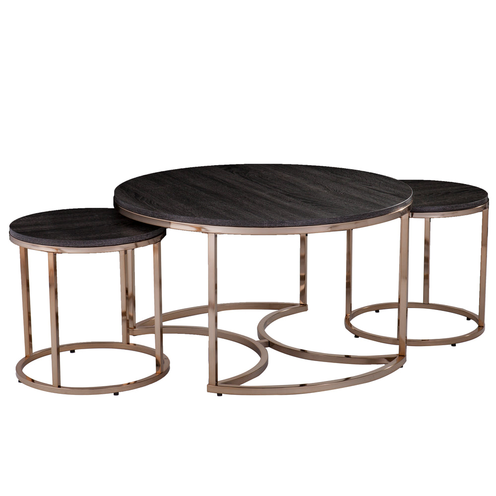 Sei Furniture Lachlan Round Nesting Coffee Tables 3Pc Set Ck5870