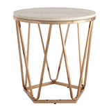 Sei Furniture Luna Faux Stone Round Coffee Table Ck5972 Ck5972