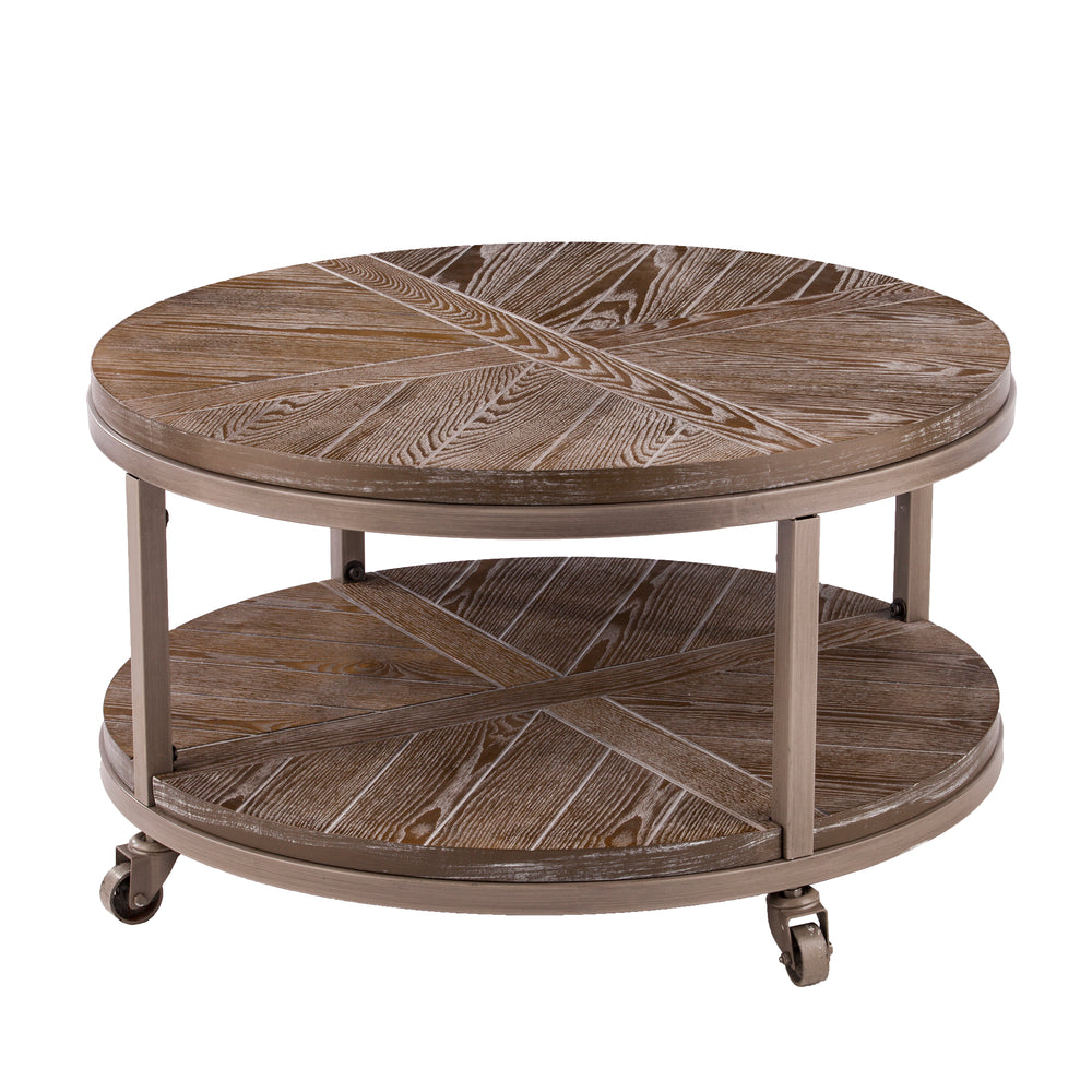 Sei Furniture Konya Urban Industrial Round Cocktail Table Ck7750