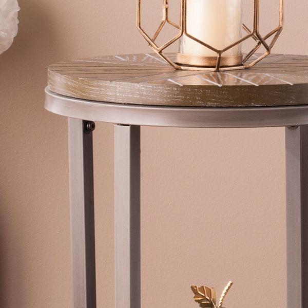 Sei Furniture Konya Urban Industrial Round End Table Ck7752