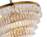 Bethel Gold Chandelier in Metal & Crystal