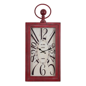 Yosemite Home Decor Waverly Red Wall Clock CL19628937-YHD