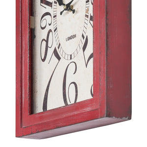 Yosemite Home Decor Waverly Red Wall Clock CL19628937-YHD