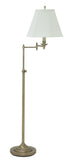 Club Adjustable Antique Brass Floor Lamp