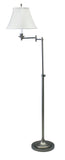 Club Adjustable Antique Silver Floor Lamp