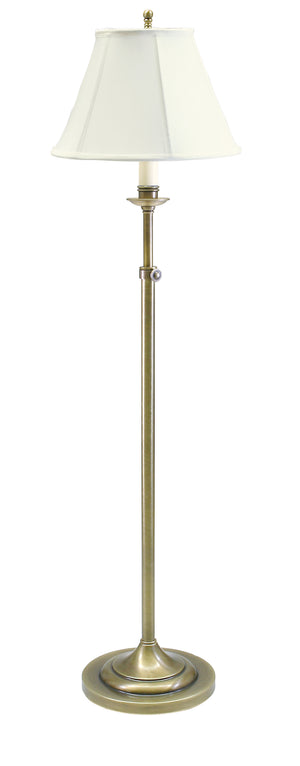 Club Adjustable Antique Brass Floor Lamp