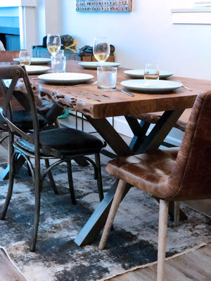 LH Imports Metal Crossback Chair CLA-03