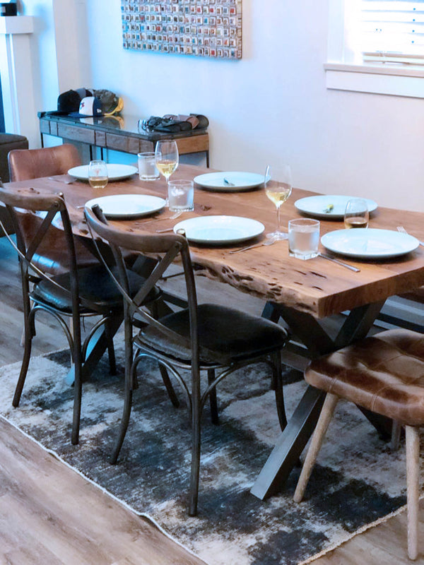 LH Imports Metal Crossback Chair CLA-03