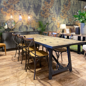 LH Imports Metal Crossback Chair CLA-03