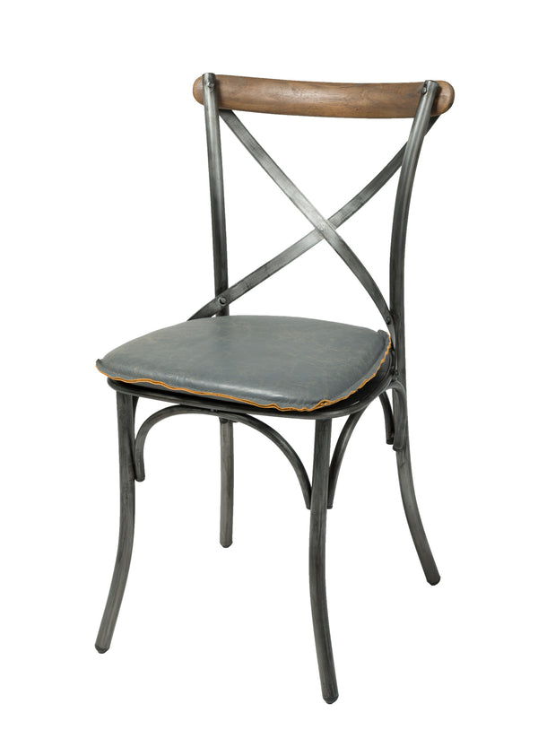 LH Imports Metal Crossback Chair CLA-03