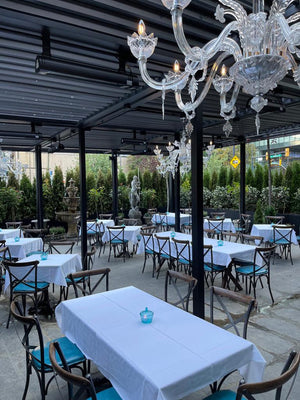 LH Imports Metal Crossback Chair CLA-03