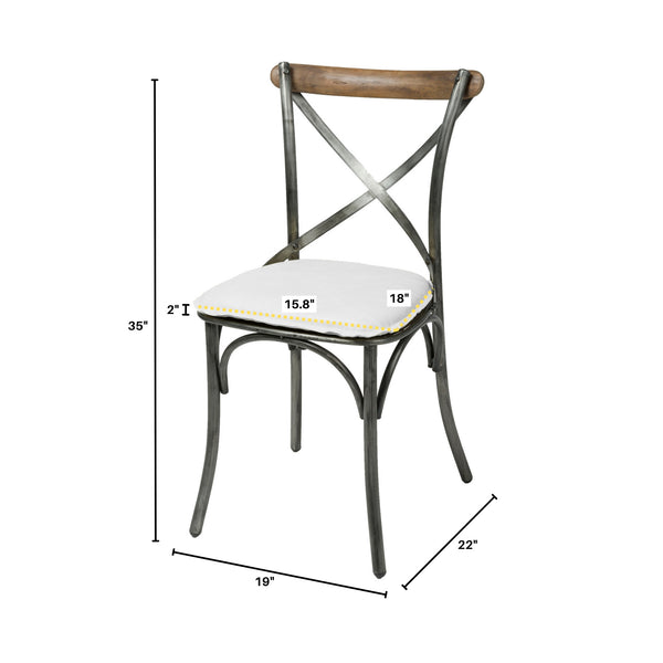 LH Imports Metal Crossback Chair CLA-03