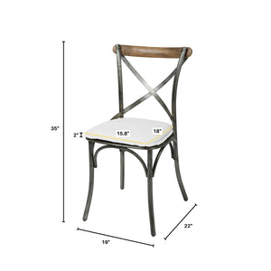 LH Imports Metal Crossback Chair CLA-03