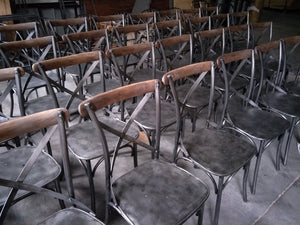 LH Imports Metal Crossback Chair CLA-03