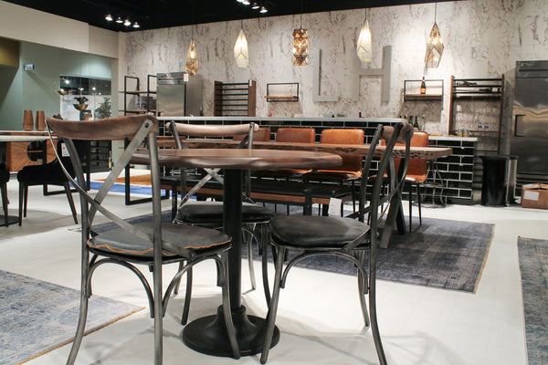 LH Imports Metal Crossback Chair CLA-03