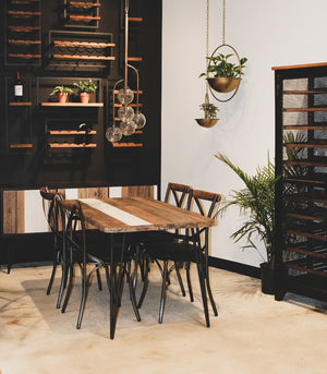 LH Imports Metal Crossback Chair CLA-03