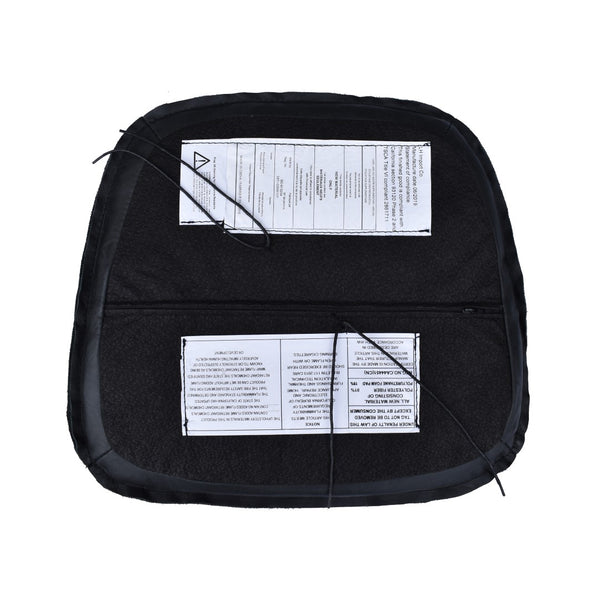 LH Imports Metal Crossback Leather Cushion Seat CLA-04BLK