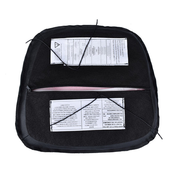 LH Imports Metal Crossback Leather Cushion Seat CLA-04BLK