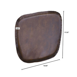 LH Imports Metal Crossback Leather Cushion Seat CLA-04B