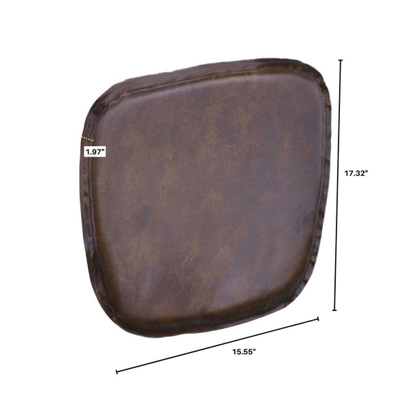 LH Imports Metal Crossback Leather Cushion Seat CLA-04B