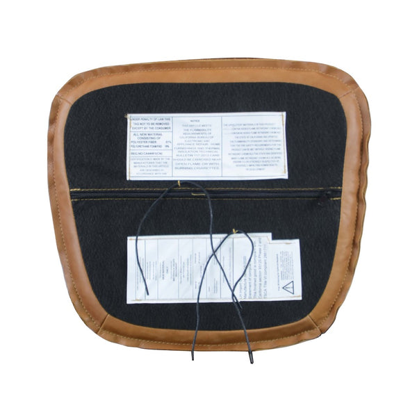 LH Imports Metal Crossback Leather Cushion Seat CLA-04COG