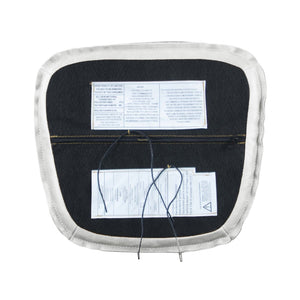 LH Imports Metal Crossback Leather Cushion Seat -White CLA-04W