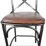 LH Imports Metal Crossback Counter Stool CLA-05