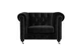 Shatana Home Claire 1 Sofa Black Velvet