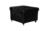 Shatana Home Claire 1 Sofa Black Velvet