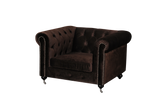 Shatana Home Claire 1 Sofa Chocolate Velvet