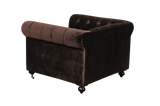 Shatana Home Claire 1 Sofa Chocolate Velvet