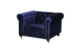 Shatana Home Claire 1 Sofa Navy Velvet