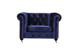 Shatana Home Claire 1 Sofa Navy Velvet