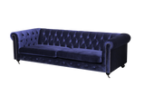 Shatana Home Claire 3 Sofa Navy Velvet