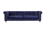 Shatana Home Claire 3 Sofa Navy Velvet