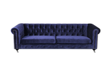 Shatana Home Claire 3 Sofa Navy Velvet