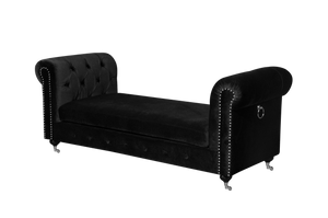 Shatana Home Claire Bench Black Velvet