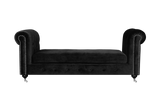 Shatana Home Claire Bench Black Velvet