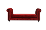 Shatana Home Claire Bench Burgundy Velvet