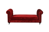 Shatana Home Claire Bench Burgundy Velvet