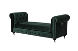 Shatana Home Claire Bench Green Velvet