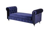 Shatana Home Claire Bench Navy Velvet