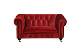 Shatana Home Claire Kid'S Sofa Burgundy Velvet