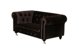 Shatana Home Claire Kid'S Sofa Chocolate Velvet