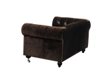 Shatana Home Claire Kid'S Sofa Chocolate Velvet