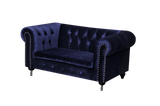 Shatana Home Claire Kid'S Sofa Navy Velvet