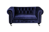 Shatana Home Claire Kid'S Sofa Navy Velvet