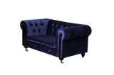 Shatana Home Claire Kid'S Sofa Navy Velvet